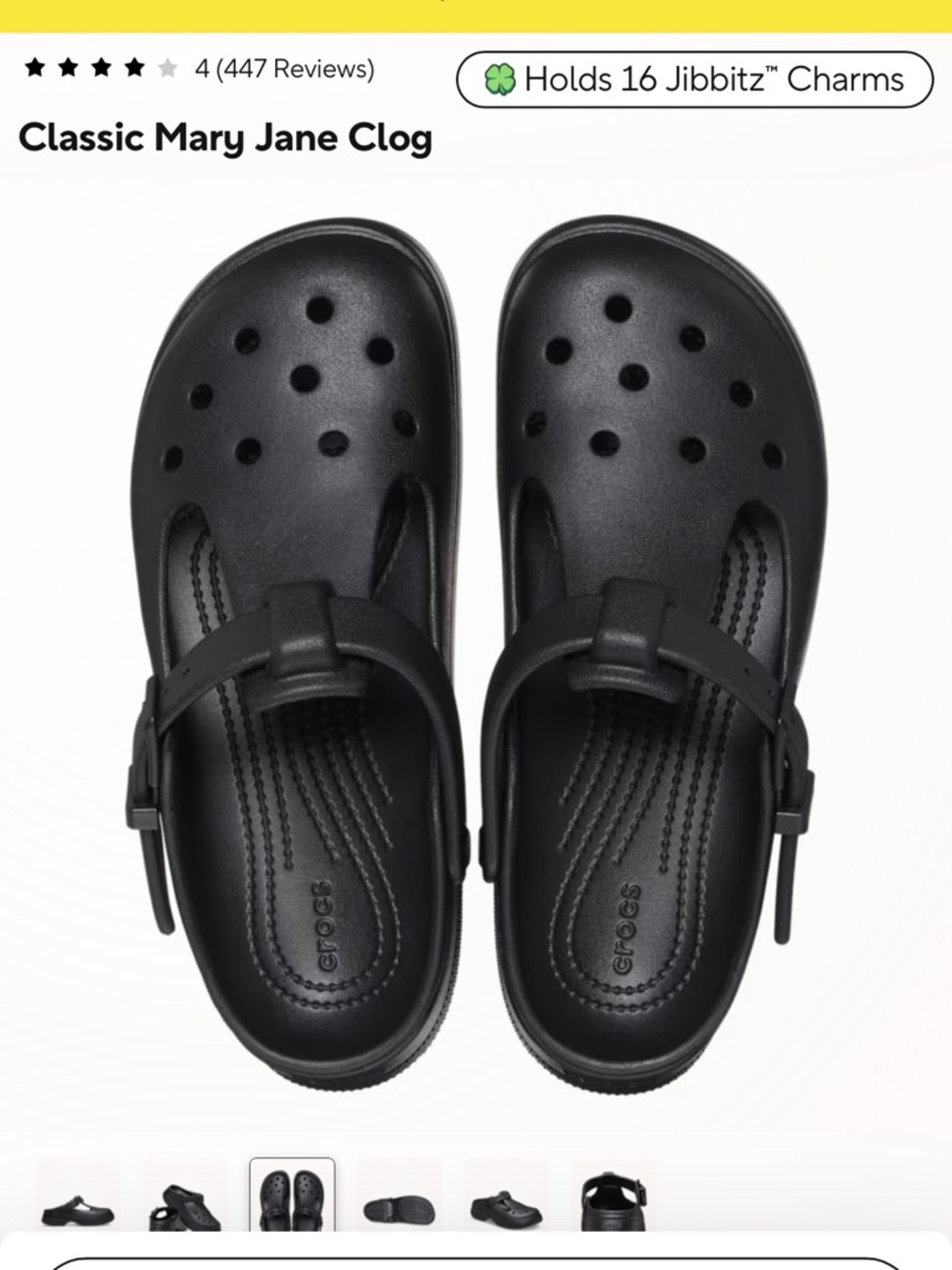 CROCS Classic Mary Jane Clog – Black